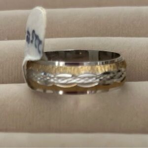 Elegant Two-Tone Men's Ring